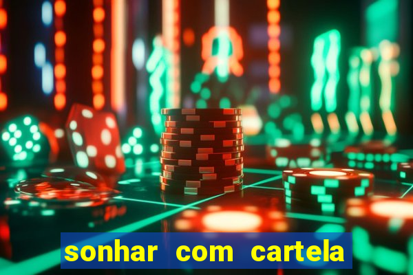 sonhar com cartela de bingo